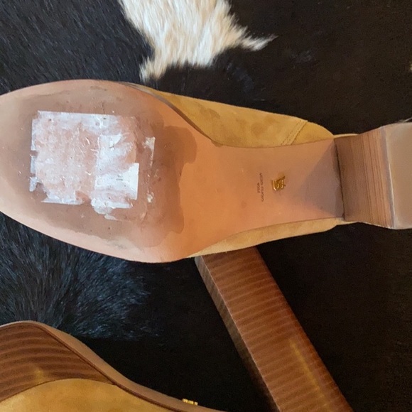 10 🔖 VERONICA BEARD Maren Platform Suede Clog Desert - Picture 9 of 11